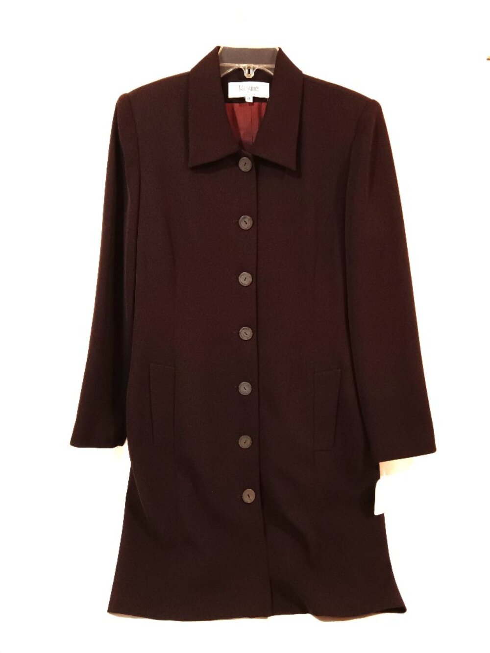 Regine Blazer Suit Size 14 (L) Vintage Women Jacket NWT Brown Color Long
